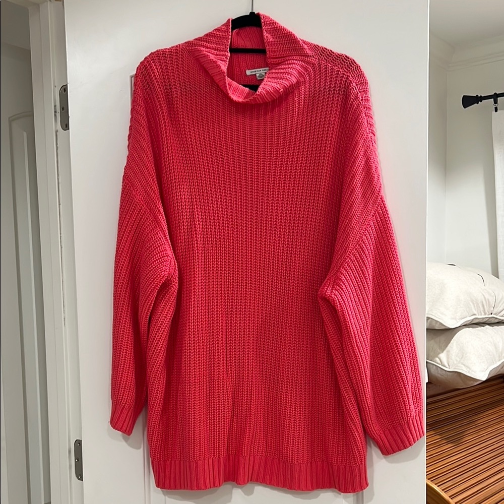 Cozy Pink Turtleneck Sweater